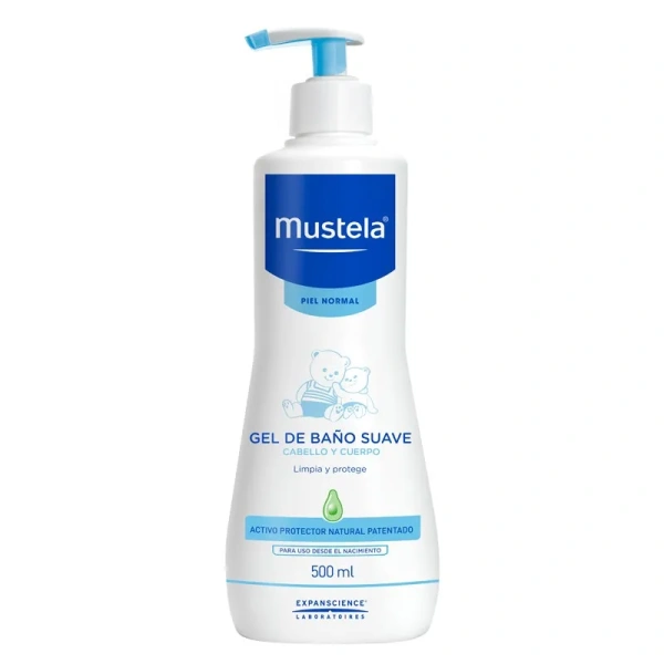 MUSTELA BANO SUAVE BEBES NIN GEL/500ML