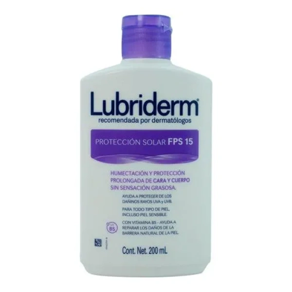 CREMA LUBRIDERM UV PROT.SOL. FPS-15 200 ML.