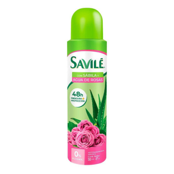 DESODORANTE SAVILE AEROSOL ANT AGUA DE ROSAS 150 ML